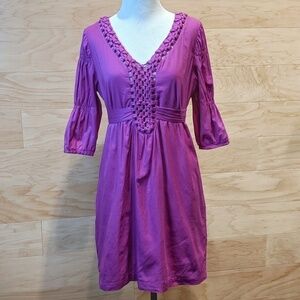 BCBGENERATION Purple Woven Flowy Tunic dress size small